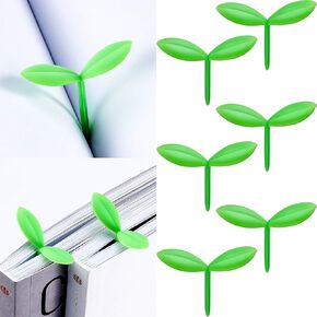 Outus Little Green Bookmarks Mini Green Buds Bookmarks Silicone Grass Buds Bookmarks Creative Gifts for Bookworm Book Lovers Reading
