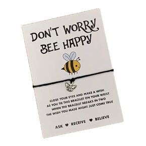 Bee bracelet | Bee gift | Don't worry bee happy gift | Encouragement gift | Bee wish string
