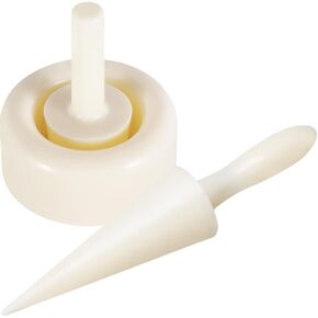 CALLARON 2pcs Ice Cream Cone Molds Reusable Plastic Cream Horn Molds Waffle Cones Pizzelle Rollers Krumkake Cone Roller Egg Roll Krumkake Cone Roller DIY Mould for Kitchen Baking