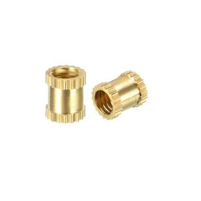 uxcell Knurled Insert Nuts - 50Pcs M3 x 10mm Length x 4mm OD Female Thread Brass Threaded Insert Embedment Nut for 3D Printer