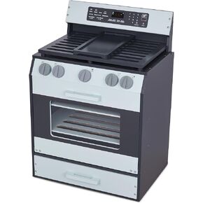 Lil’ Jumbl Wooden Play Oven | Gourmet Chef’s Kitchen Playset with Pretend Oven, Stove, Knobs & Storage Drawers for Toys | Beautiful, Realistic, Lifelike Design | Recommended Toddlers & Kids Ages 3+