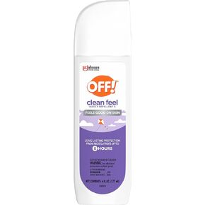 OFF! Clean Feel Insect Repellent Spritz with 20% Picaridin, Bug Spray with Long Lasting Protection from Mosquitoes, Feels Good on Skin, 6 oz