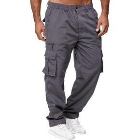 Rela Bota Mens Outdoor Hiking Pants Cargo Pants Joggers Athletic Pants Tactical Trousers Elastic Waist Lightweight