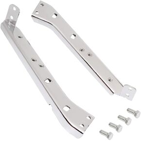 Chrome Saddlebag Rail Support Bracket Left & Right Side Fit for Harley Touring FLT FLHT FLHR FLTR FLHX 1985-2008