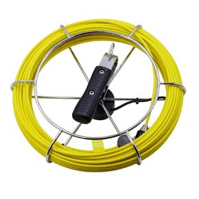 Sanyipace Pushrod Coil Cable for Pipe Camera, 165FT/50M, Sewer Camera Accessories, Hard Waterproof Drain Camera Cable, ONLY for Model: 9300D