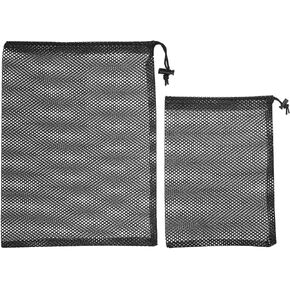 PATIKIL Golf Ball Storage Bag Set, 2 Pack Nylon Drawstring Mesh Storage Pouch Hold 30/20 Balls for Golf Organizer, Black