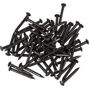 RDEXP Black Copper Round Head Wood Screw Nail Decorative Furniture Miniature Nail Pack of 50 (22 x 2mm)