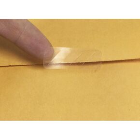 Ultra-Clear Tamper-Resistant Labels, Small Adhesive Seals, 0.5" x 1.5", Single roll of 500