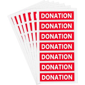 Donation Stickers,4X1 Inch Red Color-Coded Moving Labels,160 Pcs Per Pack