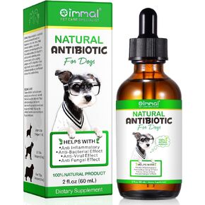 Dog Antibiotics- Strengthen Immune System - Nature Antibiotics for Dogs Skin, UTI, Allergy Cough Infection Treatment - Dog Multivitamin-2 Fl Oz in Kuwait