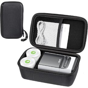 Genuine Case Compatible with Nelko PM220 Label Maker, Portable Handheld Label Printer, Carrying Storage Bag for Label Maker Tape, USB Cable and Accessories, Case Only, Black