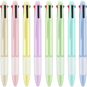 Multicolor Pen in one,Retractable Assorted Color Ink Pen,Non-slip Grip,Perfect for Office,School,and Gifting,BallPoint Pens Multi Color Pen 4 in 1 (8)