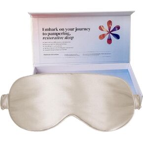 Silk Sleep Mask - Luxurious 100% Pure Mulberry Silk Eye Mask for Restful Sleep and Travel, Hypoallergenic, Cooling, Total Blackout, Adjustable for Women & Men, (Charcoal Grey)