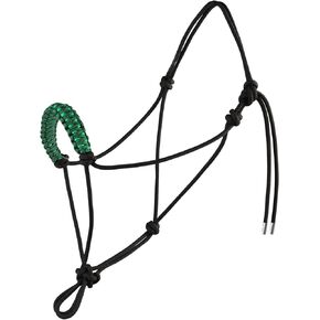 Harrison Howard Rope Halters for Horses Super Sturdy Horse Rope Training Cross Style with 4 Knot 1/4" Stiff Halter Cord Standard