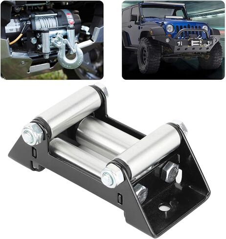 Yctze Winch Roller Fairlead, 160x70x60mm Side by Side Winch Cable Roller Fairlead Heavy Duty Towing Winch Fairleads Universal for 125mm/5in Hole Diatance in Kuwait