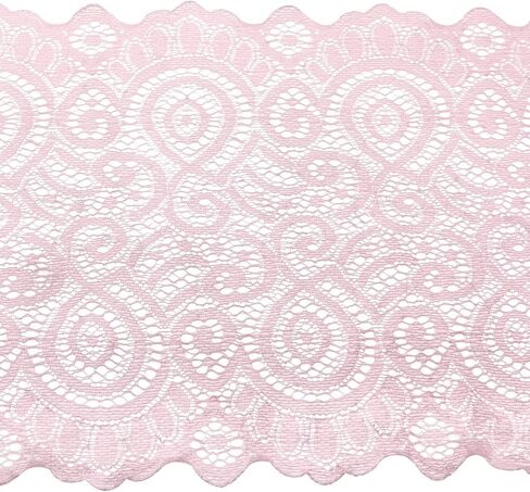 ONLYKXY 5 Yards Elastic Stretchy Lace Ribbon Vintage Solid Lace Trim Fabric for Bridal Wedding Decorations Sewing DIY Making Crafts Floral Pattern Sewing Lace (Black) in Saudi Arabia
