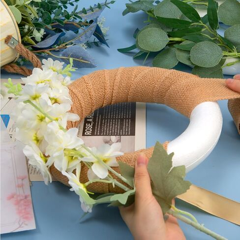 Pllieay 4 عبوات من إكليل الرغوة مقاس 10 بوصة، حلقة دوائر من إسفنج البوليسترين الأبيض، أكاليل للحرف اليدوية، شكل إكليل للمشاريع اليدوية، ديكور عيد الميلاد، العطلات، ديكور المنزل in Kuwait