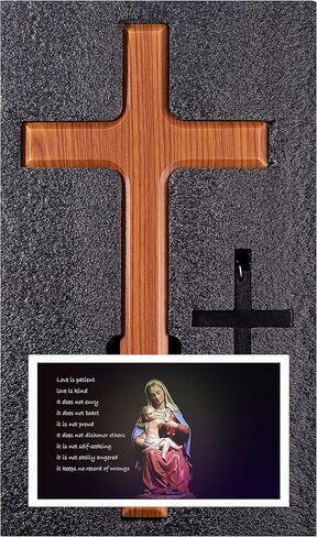 ULSEIGN 13-inch Large Wooden Wall Cross - For Catholic Home decor - Holiday Gift in Kuwait