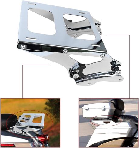 رف أمتعة أسود قابل للفصل مع أجهزة إرساء 4 نقاط متوافقة مع Touring Road King Street Glide Road Glide Electra Glide Tour Pack Pak 2014-2024 in Kuwait