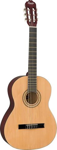 Fender Squier SA-150N Classical Acoustic Guitar - Natural Bundle with Gig Bag, Tuner, Strap, Picks, and Austin Bazaar Guitar DVD in Saudi Arabia