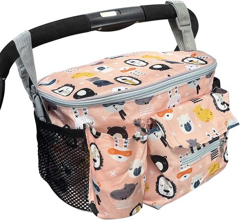 Universal Stroller Organizer with Cup Holder, Phone Bag, Hanging Hooks, Shoulder Strap, Unique Stroller Bag Caddy Organizer Accessories Fits for Uppababy, Baby Jogger, Britax Strollers (color 1) in Saudi Arabia