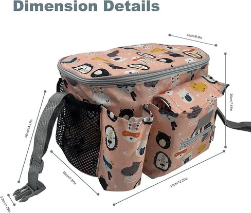 Universal Stroller Organizer with Cup Holder, Phone Bag, Hanging Hooks, Shoulder Strap, Unique Stroller Bag Caddy Organizer Accessories Fits for Uppababy, Baby Jogger, Britax Strollers (color 1) in Saudi Arabia