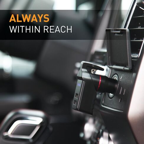 أداة Ztylus Stinger Plus USB Escape EDC للطوارئ: شاحن سيارة إنقاذ منقذ للحياة، ثقب قواطع النوافذ المحملة بنابض، قاطع حزام الأمان، منافذ USB مزدوجة 3.1 أمبير بحد أقصى (1x Black Stinger Plus) in Kuwait