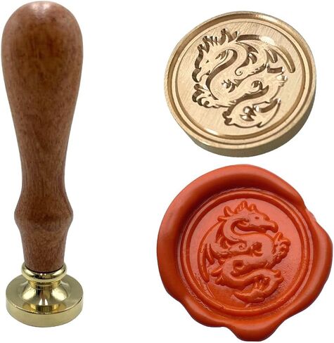 ختم شمع التنين الطائر، رأس نحاسي قابل للإزالة، رائع للأحرف العتيقة وأظرف بطاقات دعوات حفلات الزفاف، وختم الحروف، وعيد الشكر، وعيد الميلاد in Kuwait