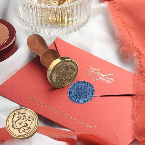 ختم شمع التنين الطائر، رأس نحاسي قابل للإزالة، رائع للأحرف العتيقة وأظرف بطاقات دعوات حفلات الزفاف، وختم الحروف، وعيد الشكر، وعيد الميلاد in Kuwait