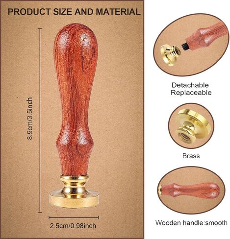 Orchid Wax Stamp, Flower Wax Sealing Stamp 1" Removable Sealing Stamp Head with Wooden Handle Wax Seal Stamp Kit for Party Invitations Wine Packages Gift Wrapping Decoration in Saudi Arabia