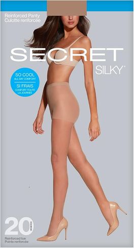 SECRET Silky® Sheer Reinforced Panty & Toe with HeiQ, 20 Denier, Enhanced Durability & Fit, Slim & Smooth Support, Reg Tight in Saudi Arabia