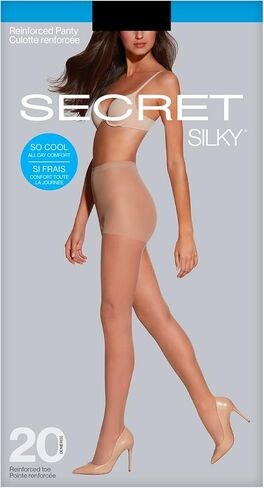 SECRET Silky® Sheer Reinforced Panty & Toe with HeiQ, 20 Denier, Enhanced Durability & Fit, Slim & Smooth Support, Reg Tight in Saudi Arabia