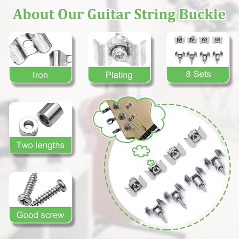 4Pcs Guitar String Trees Guides Retainer Guides String Trees Retainers for Fender Strat Stratocaster in Saudi Arabia