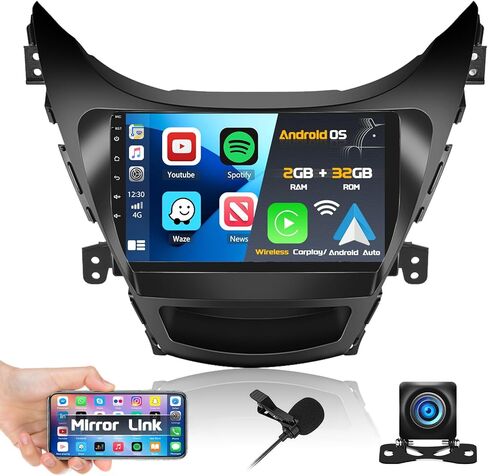 (1+32G) for 2011-2013 Hyundai Elantra Android 13 Radio, Roinvou 9 Inch Touch Screen Radio Dash Kit with Backup Camera, in-Dash GPS Navigation Support Mirror Link Bluetooth WiFi FM in Saudi Arabia