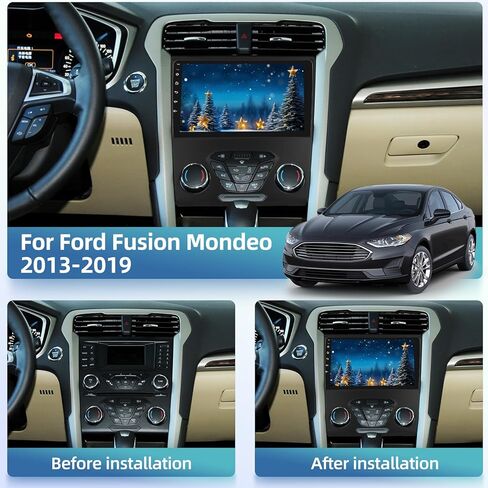 2GB+64GB for Ford Fusion Mondeo 2013-2019 Radio - Android 13 Ford Stereo - Wireless Carplay and Android Auto - 9 inch Touchscreen Headunit - GPS/WiFi/Mirror Link/EQ/SWC + AHD Backup Camera in Kuwait