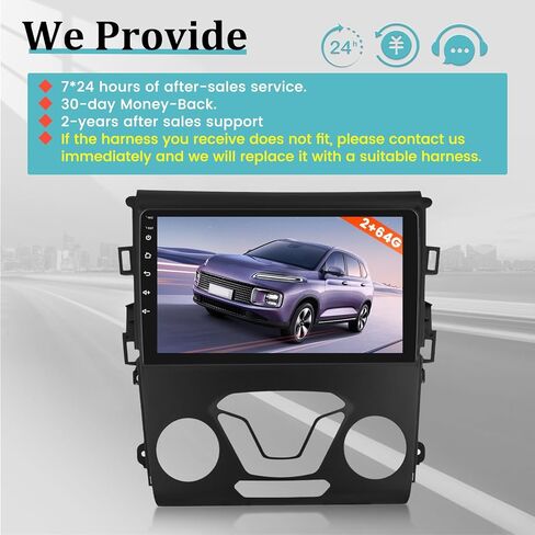 2GB+64GB for Ford Fusion Mondeo 2013-2019 Radio - Android 13 Ford Stereo - Wireless Carplay and Android Auto - 9 inch Touchscreen Headunit - GPS/WiFi/Mirror Link/EQ/SWC + AHD Backup Camera in Kuwait