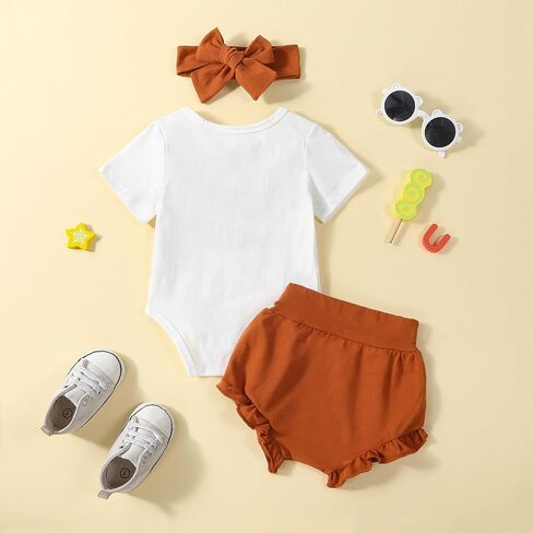 الوليد طفلة الزي إلكتروني طباعة قصيرة الأكمام رومبير قمم لطيف السراويل عقال 3 قطع ملابس قطنية الصيف in Kuwait