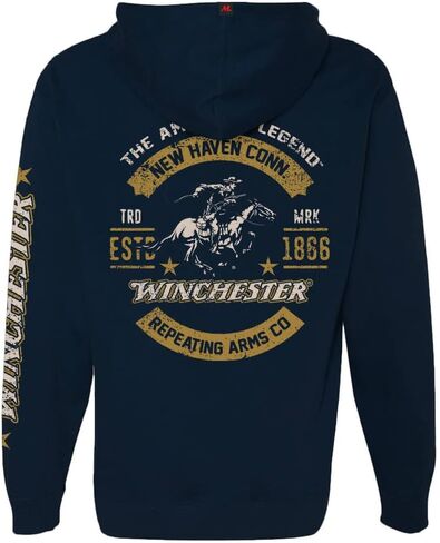 Winchester Official Vintage Rider Printed Fleece Pullover Hooded Sweatshirt for Men, Women, Unisex in Saudi Arabia