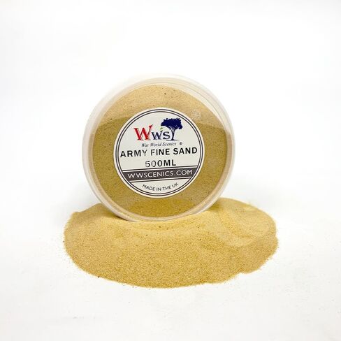 WWScenics Army Fine Model Sand | 180ml Tub | Wargame Scenery & Basing Material in Saudi Arabia