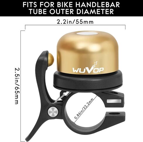 جرس الدراجة، حامل دراجة هوائية مخفي في الجرس، جرس دراجة لمقود دراجة بقطر 0.87-1.0 بوصة، ملحقات حامل أجراس الدراجة المقاومة للماء للدراجات للبالغين in Kuwait