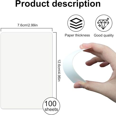 100 حزمة من بطاقات الفهرس 3 × 5 بوصات بيضاء فارغة سميكة ثقيلة الوزن بطاقة ثقيلة 90 رطلًا للبطاقات البريدية وورق الصور واللوحات المقطعية، مثالية للفصول الدراسية والمكتب والاستخدام المنزلي in Kuwait