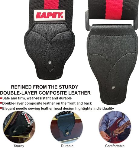 Stylish Guitar Straps-Adjustable Guitar Straps with Sturdy Double layer Composite Leather Ends in Saudi Arabia