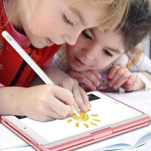 حافظة GreenLaw iPad 9.7 بوصة مع لوحة مفاتيح، iPad 6th 2018/ 5th 2017، دوران 360 درجة، 7 ألوان خلفية، بلوتوث لاسلكي، تنبيه/غفو تلقائي، لجهاز iPad 6th/5th، iPad Pro 9.7/Air 2/Air، ذهبي وردي in Kuwait