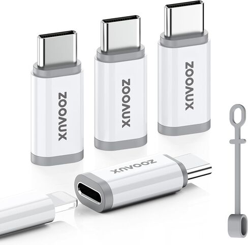 4 Pack for Lightning to USB C Adapter, Lightning Female to USB C Male Adapter for iPhone 15,iPad Pro,Type C Devices, Type C Charger Connector, Support Charging &Data Transfer, Not for Audio/OTG/Mic in Saudi Arabia