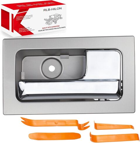 RLB-HILON Interior Door Handle Compatible with Ford F150 2009 to 2014 Year Front or Rear Left Driver Side Door, Chrome Lever Black Housing, Replacement for # CL3Z-1522601-GA 9L3Z-1522601-CB in Saudi Arabia