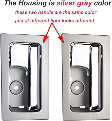 RLB-HILON Interior Door Handle Compatible with Ford F150 2009 to 2014 Year Front or Rear Left Driver Side Door, Chrome Lever Black Housing, Replacement for # CL3Z-1522601-GA 9L3Z-1522601-CB in Saudi Arabia