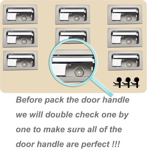 RLB-HILON Interior Door Handle Compatible with Ford F150 2009 to 2014 Year Front or Rear Left Driver Side Door, Chrome Lever Black Housing, Replacement for # CL3Z-1522601-GA 9L3Z-1522601-CB in Saudi Arabia