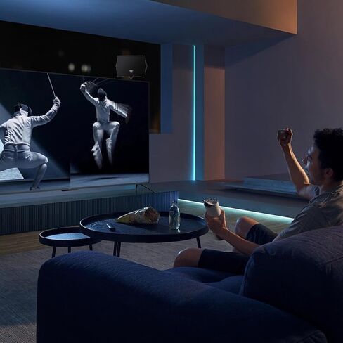 TV Antenna, TV Antenna Indoor with 400+ Miles Range, 2024 Upgraded TV Antenna for Local Channels with Amplifier Signal Booster, Antenna for Smart TV, Support 4K 1080p All TVs, 16ft Coax Cable in Kuwait