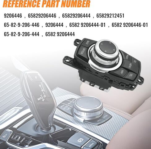 65829206444 مفتاح الوسائط المتعددة iDrive زر عصا التحكم 10Pin مناسب لسيارات BMW 5 7 X3 Series F07 F10 F11 F01 F02 F03 F04 F25 iDrive Controller CIC Navigation 2007-2017 استبدال # 65829206446 65829212451 9206444 in Kuwait