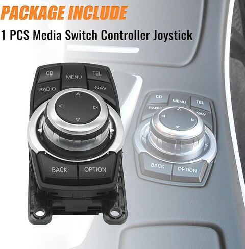 65829206444 مفتاح الوسائط المتعددة iDrive زر عصا التحكم 10Pin مناسب لسيارات BMW 5 7 X3 Series F07 F10 F11 F01 F02 F03 F04 F25 iDrive Controller CIC Navigation 2007-2017 استبدال # 65829206446 65829212451 9206444 in Kuwait